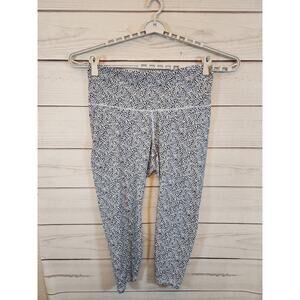 Old Navy Women's White Black Leopard‎ Print High Rise Cropped Leggings Size XXL